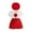 Red, variant on QIbmong 3 Piece Outfits for Toddler Girls Crew Neck Ruffle Short Sleeve Ribbed Knit Tees Heart Shorts with Beret Hat Casual Cute Kids Summer Sets(18-24 Months,Red)