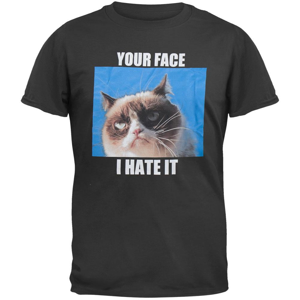 Grumpy Cat -Your Face I Hate It T-Shirt - Walmart.com