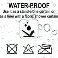 thumbnail image 4 of Transparent PEVA Shower Curtain - Black Window Design - 71x71 Inches, 4 of 6