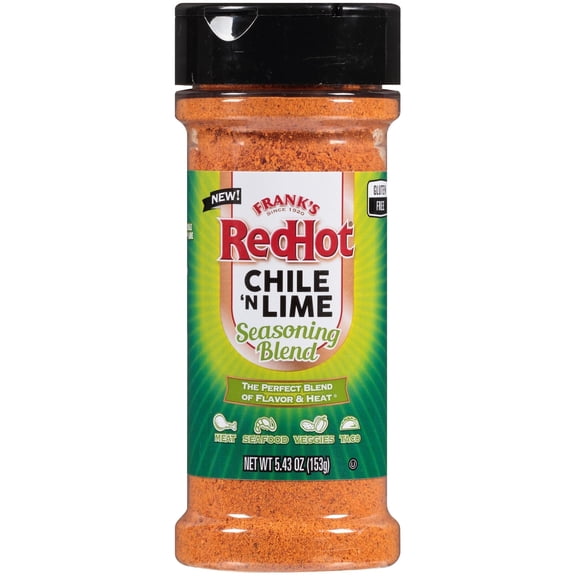 Frank's RedHot Gluten Free Chile and Lime Seasoning Blend, 5.43 oz Bottle (pack of 2)