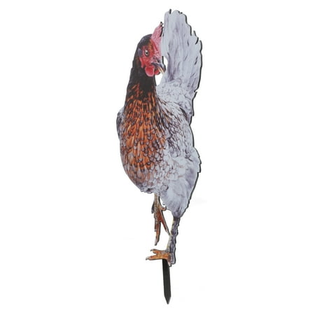 BALAHAPY Chicken Outdoor Decor 1Pack Reusable Acrylic 13.7X4.7X0.2In For Yard And Garden Enhancement