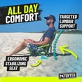 thumbnail image 3 of Strongback Low Gravity Beach Chair with Lumbar Back Support, Folding Lime Green, 3 of 8