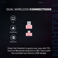 thumbnail image 3 of JLab Nightfall Wireless Gaming Headset for PS5, PS4, PC, Nintendo Switch, Mobile, Bluetooth & USB-C, Pink, 3 of 13