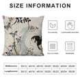 thumbnail image 5 of PIKWEEK Ink Wash Painting Throw Pillow Cover Plum Blossom Chrysanthemum Orchid Bamboo Cushion Covers Traditional Chinese Calligraphy Culture Home Decorative Pillowcases, 5 of 5