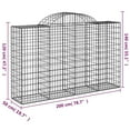thumbnail image 2 of vidaXL Arched Gabion Baskets 7 pcs 78.7"x19.7"x47.2"/55.1" Galvanized Iron, 2 of 5