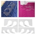 thumbnail image 4 of 4Pcs Quilting Rulers Household DIY Crafting Quilt Template Tool Feather Lines Sew Frame, 4 of 9