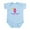 Sky Blue, variant on CafePress - Surfer Girl Baby Bodysuit With Sun - Baby Light Bodysuit, Size Newborn - 24 Months