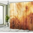 thumbnail image 5 of Ambesonne Orange Shower Curtain, Retro Historical, 69"Wx70"L, Orange, 5 of 5