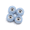 Periwinkle, variant on FlatFace G4-D Fingerboard Bearing Wheels Smooth Fast Pro Setup Ride - White