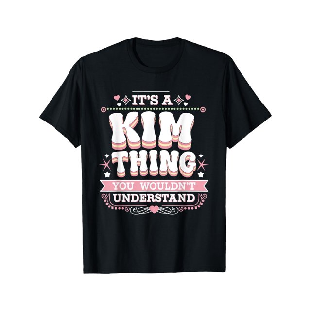 "It's a Kim Thing You Wouldn't Understand" Cotton T-Shirt - Round Neck, Casual Printed Design, Machine Washable, Casual Sporty Tee, Summer Gifts