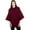 Wine, variant on Aran Isle Ladies Irish Aran Cable Knit Buttoned Poncho- 100% Virgin Wool