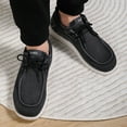 thumbnail image 4 of Men's Casual Slip-on Loafers Stretch Shoes，Comfortable & Light-Weight，Black、Gray、Light Blue, 4 of 6