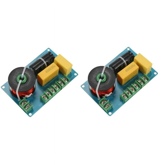 2X 200W 3 Way High Speaker Frequency Divider, Audio Splitter Filter Circuit Board for Home Theater DIY Speaker Crossover
