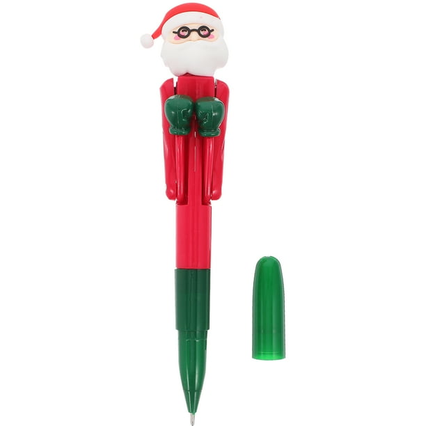 Bolígrafos de boxeo navideños para niños, bolígrafos divertidos y festivos para escribir, bolígrafos de boxeo, bolígrafos de perforación para uso escolar y de oficina