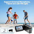 thumbnail image 6 of Campark AC11A 4K 30FPS Video Camera 48MP Camcorder with IR Night Vision, 3.0" Touch Screen, 6 of 7