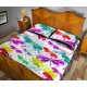 thumbnail image 4 of Juego de cama edredón con estampado de libélulas de colores, 4 of 5