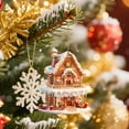 thumbnail image 4 of Christmas Gingerbread House Ornaments Resin Christmas Hanging Ornaments For Tree Holiday Party Home Decoration, 4 of 6