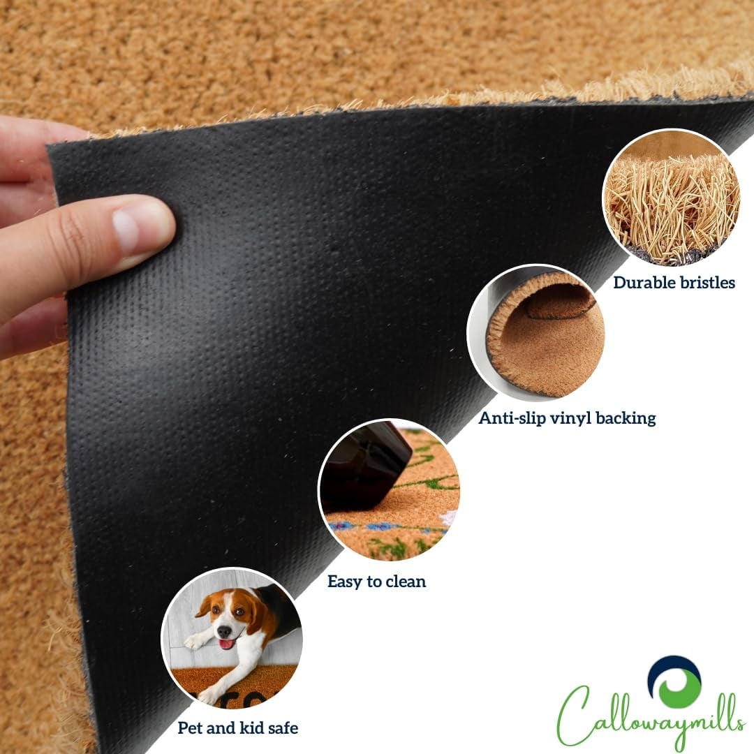 Calloway Mills 153551224 Natural Coir with Vinyl Backing Doormat