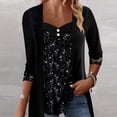 thumbnail image 4 of Women's sequined long-sleeved top with, 4 of 9