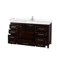 thumbnail image 2 of Wyndham Collection Sheffield 60" Wood & Metal Single Bathroom Vanity in Espresso, 2 of 4