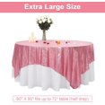 thumbnail image 3 of GFDYREE Sequin Tablecloth, Table Topper, Sequin Overlay, 90"x90", Square, Fuchsia Pink, 3 of 6