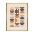 thumbnail image 1 of Designart Soleil abstrait et lune S en bleu et orange ART MURAL À CADRE FLOTTÉ, 1 of 4