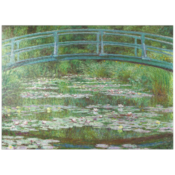 MyPuzzle - The Japanese Footbridge 1899 By Claude Monet - Premium 1000 Piece Jigsaw Puzzle for Adults