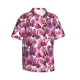 thumbnail image 2 of Fotbe Orchids Flowers Hawaiian Shirt for Men Unisex Summer Beach Casual Short Sleeve Cotton Linen Button Down Shirts-XX-Large, 2 of 9