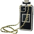 thumbnail image 6 of Compatible with iPhone 13 Case 6.1 inch 2021 Released, Perfume Bottle Cover with Necklace Neck Wrist Chain String Luxury Bling 3D Glitter Crystal Diamonds Rhinestone Shell for Apple iPhone 13, 6 of 10