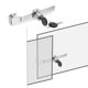 thumbnail image 5 of Cerradura de Puerta de Vidrio Deslizante 5.6x0.6inch, Cerradura de Seguridad para Exhibición con Llave Igual y 4 Llaves, Plata 2 Paquete, 5 of 6
