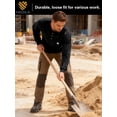 thumbnail image 3 of Men's Loose Fit Heavyweight Work Long Sleeve Henley T-Shirts Workwear Pocket Tee(Regular&Tall), 3 of 9