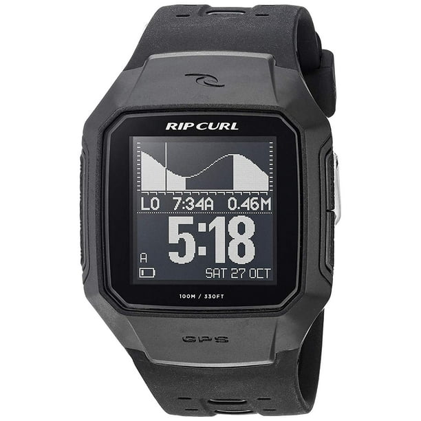 Rip Curl Men's 'SearchGPS' Quartz Plastic and Polyurethane Sport Watch,  Color:Black (Model: A1144-BLK)