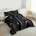 thumbnail image 3 of Manfei Geometric Striped King Size Comforter Sets,Modern Line Art Bedding Comforter Set,Gray Geometric Stripes Bedding Set For Boys Kidsightweight Bedroom Decorative Reversible,3 Pieces, 3 of 8
