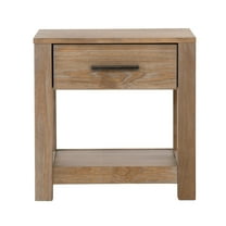 Grain Wood Furniture Loft Nightstand, Solid Wood with a Weathered Pine Finish