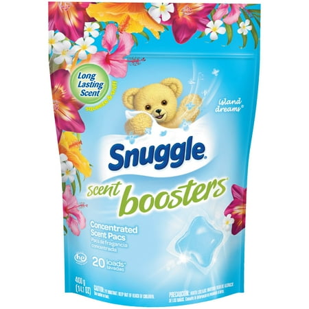 Snuggle Exhilarations In Wash Laundry Scent Booster Pacs, Island Hibiscus and Rainflower, 20 Count
