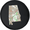 Alabama - Streets Travel Map Spare Tire Cover Jeep RV 31 Inch