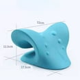 thumbnail image 2 of Cómodo estirador de cuello para aliviar el dolor de cuello, relajante de cuello y hombros, dispositivo de tracción cervical para aliviar el dolor y relajar los músculos (azul), 2 of 5