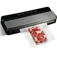thumbnail image 5 of Sellador al vacío para ahorrar alimentos - Máquina envasadora al vacío con modo seco y húmedo para conservación y almacenamiento de alimentos con 10 bolsas selladas al vacío (negro), 5 of 5