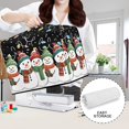thumbnail image 6 of HELLHERO Christmas Snowmen Pattern Sewing Machine Cover Polyester Material Protective Cover with Zipper Pockets for Most Singer and Brother Sewing Machine, 6 of 8