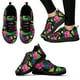 thumbnail image 1 of Zapatillas de deporte casuales con cordones de malla para mujer, zapatos de moda con diseño de hibisco rojo y plantas tropicales, para otoño, para caminar y niñas., 1 of 6