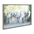 thumbnail image 2 of Kate and Laurel Sylvie Camargue Horses Framed Canvas Wall Art by Laura Evans, 23x33 Gray, Beautiful Animal Art for Wall, 2 of 7