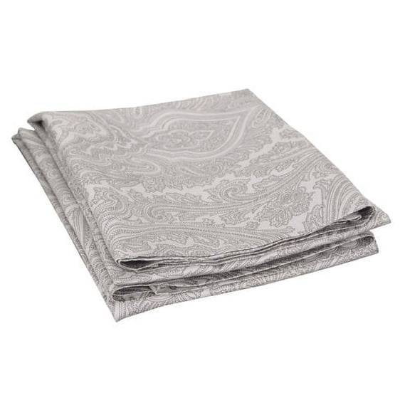 Superior 600 Thread Count Cotton Blend Wrinkle Resistant Italian Paisley Pillowcase Set, Grey