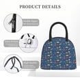 thumbnail image 4 of Lukts Cosmos Rockets Print Portable Lunch Bag, Lunch Bag Picnic Bag - Waterproof, Heat-insulating and Cold-insulating, Suitable for School, Work, 4 of 6