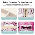 thumbnail image 3 of Pink Monkey Travel Portable Square Jewelry Box with Necklace Organizer, Earring Organizer, and Display Case - Ideal for Rings, Earrings, Necklaces, Bracelets, and More - Suitable for Girls and Women, 3 of 6