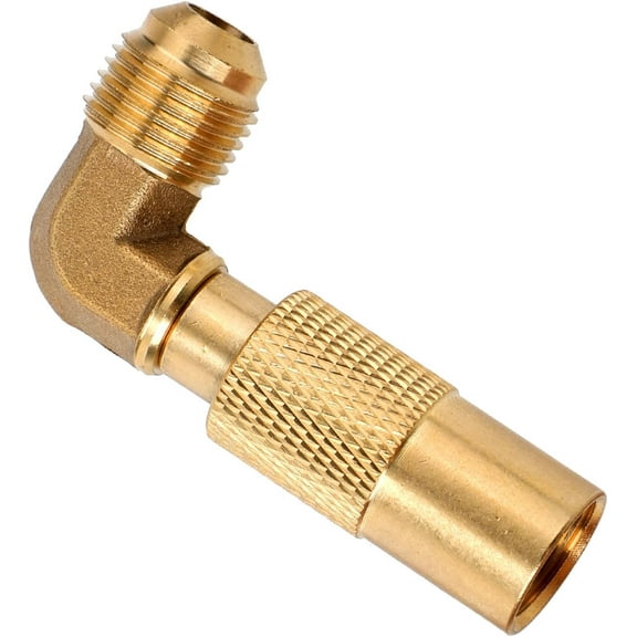 Propane Elbow Adapter for Blackstone, Brass 3/8" Male Flare RV Propane Elbow Adapter Conversion Fitting Low Pressure Compatible with Blackstone 17in and 22in Tabletop Camping Griddles