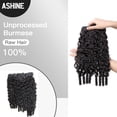 thumbnail image 5 of ASHINE Burmese Curly Bundles Human Hair 10A Brazilian Virgin 18 inches Double Weft Natural Black Color Glueless for Women, 5 of 5