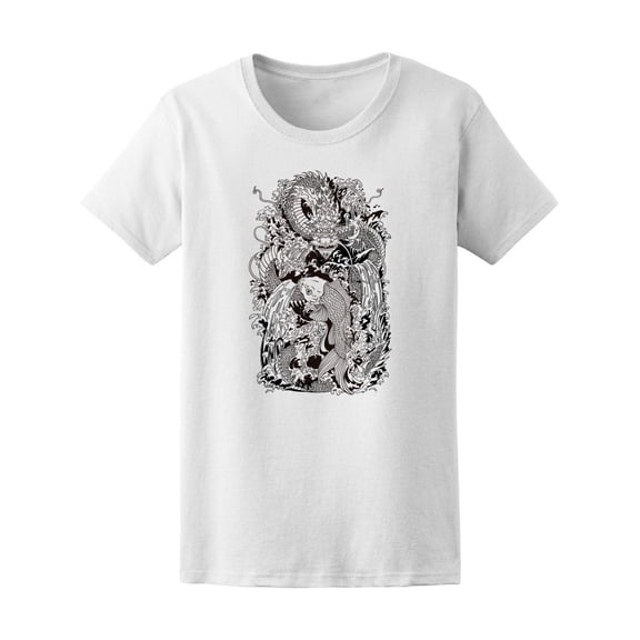 Asian Dragon And Koi Carp Tee Men's -Image by Shutterstock