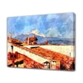 thumbnail image 1 of Póster de pintura decorativa de techos rojos, lienzo para pared, arte para sala de estar, dormitorio, estilo marco, 20 x 30 cm, 1 of 8