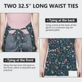 thumbnail image 6 of Pioneer Flower Floral Print Pattern Apron-Garden Aprons for Women with Pockets-Cotton Linen Waterproof Kitchen Cooking Gardening Aprons Adjustable for Kitchen,Cooking,BBQ and Salon 33x27 Inch, 6 of 7