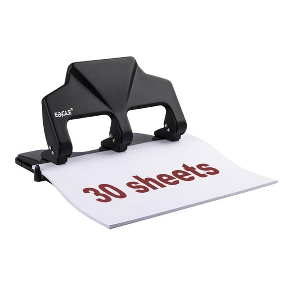 3 Hole Punch Heavy Duty, 40-Sheet Three Hole Punch, 50% Reduced Effort Metal Paper Puncher w/Large Chip Tray